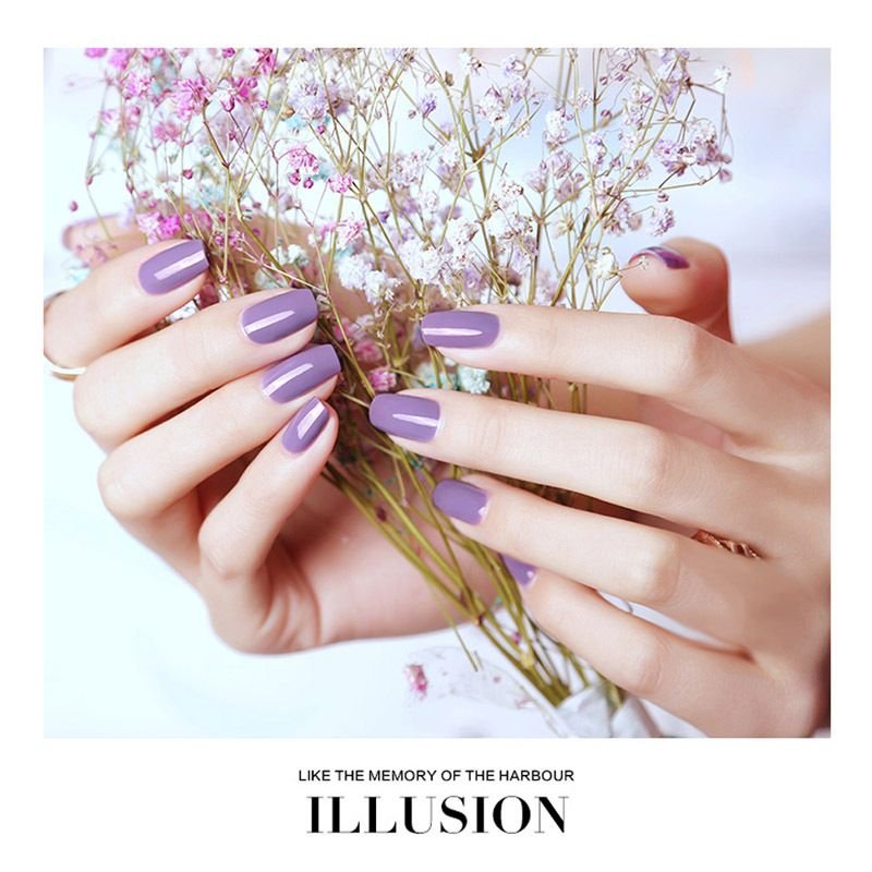 YINIKIZ Women Purple Series Removable Light Therapy Nail Oil Glue