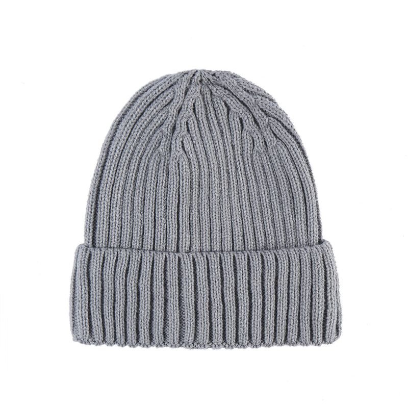 Autumn Winter Simple Solid Color Warm Knitted Wool Parent Hat