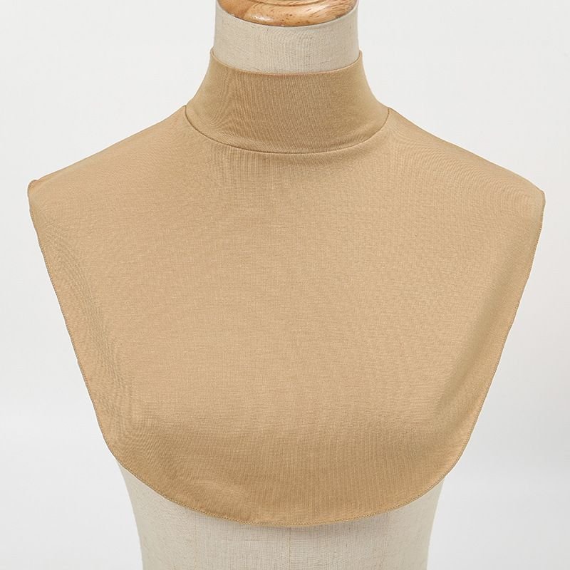 Women Fashion Solid Color Simple Base Shirt Cover Scarf False Collar