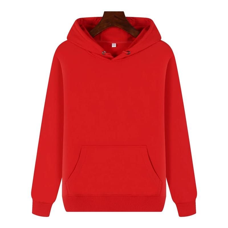 Unisex Solid Color Long Sleeve Basic Hoodie Custom